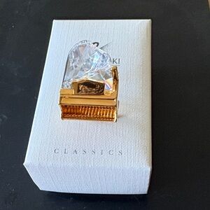 Swarovski Gold and Clear Crystal Piano Figurine